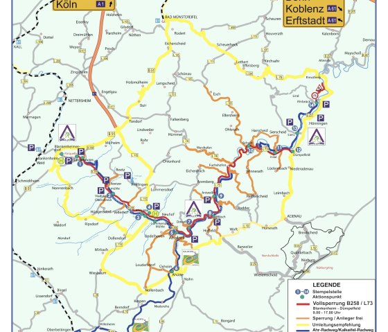 Übersichtskarte, © Tourist-Information Hocheifel-Nürburgring