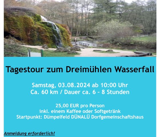 Plakat Tagestour zum Dreimühlen Wasserfall, © Radtouren Eifel|Christian Schöfferle