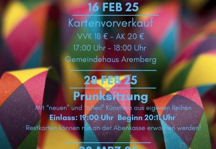 Plakat Karneval Aremberg, © Karnevalsgeselschaft Blau-Weiß Aremberg/Eichenbach