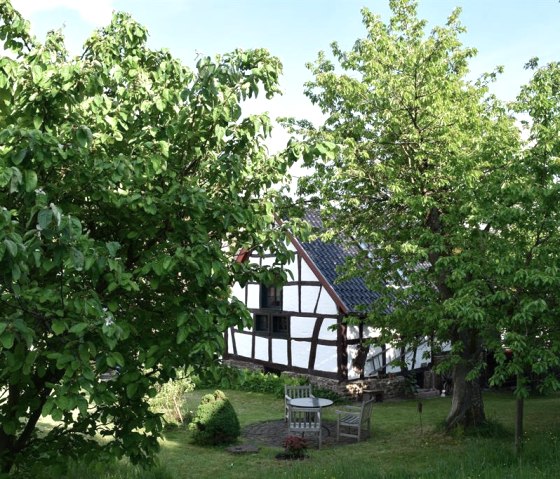idyllischer Garten mit Obstbäumen, © Pannhausen
