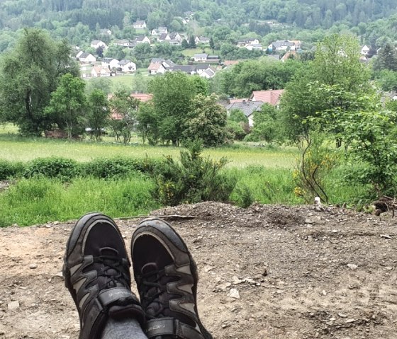 Aussicht von der XXL-Bank auf Müsch, © Tourist-Information Hocheifel-Nürburgring