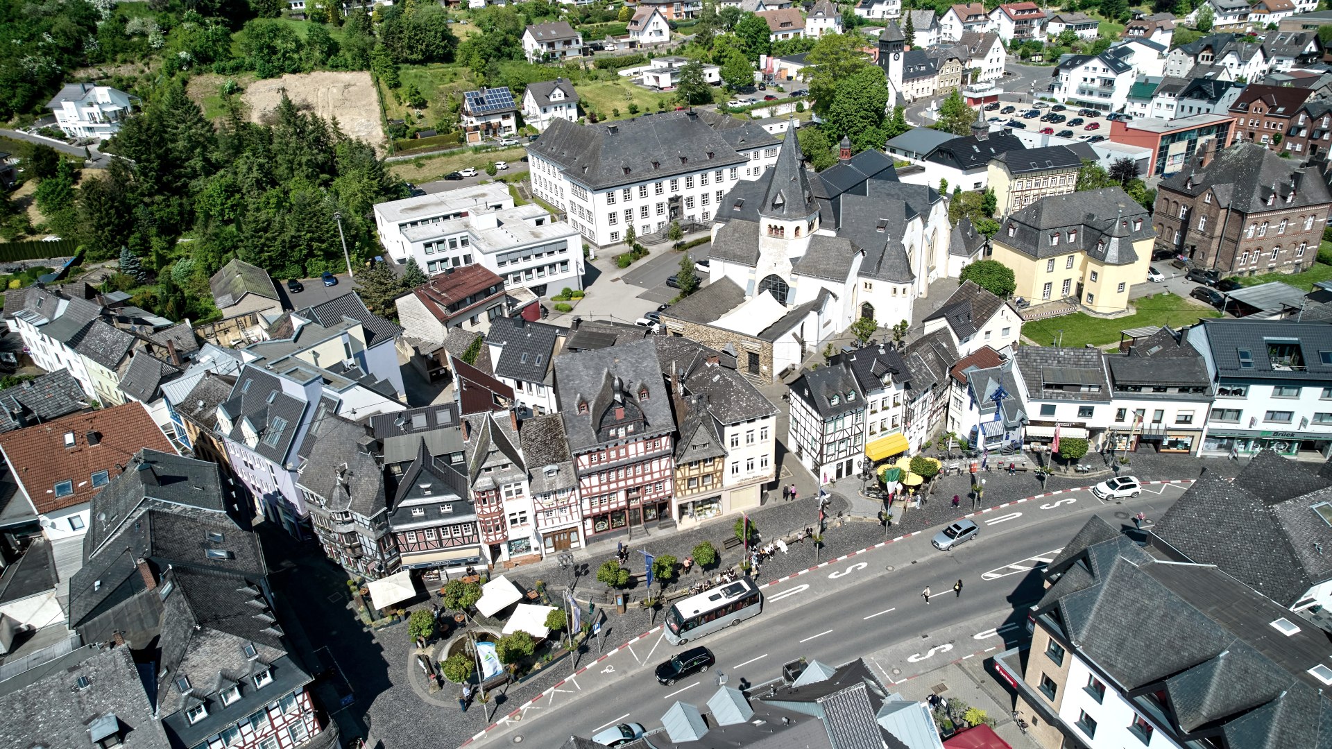 Luftbild Marktplatz in Adenau , © Stadt Adenau 