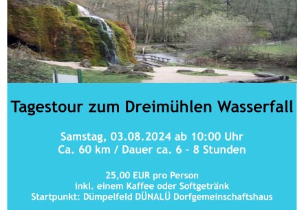 Plakat Tagestour zum Dreimühlen Wasserfall, © Radtouren Eifel|Christian Schöfferle