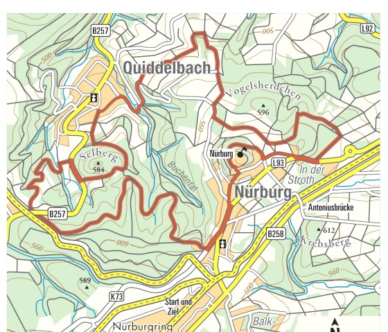 Wegführung Auf den Spuren der Grünen Hölle, © Tourist-Information Hocheifel-Nürburgring