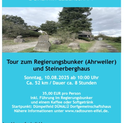 Tour zum Regierungsbunker/Steinerberghaus, © Tourist-Information Hocheifel-Nürburgring, Christian Schöfferle /  E-Biken mit Leidenschaft